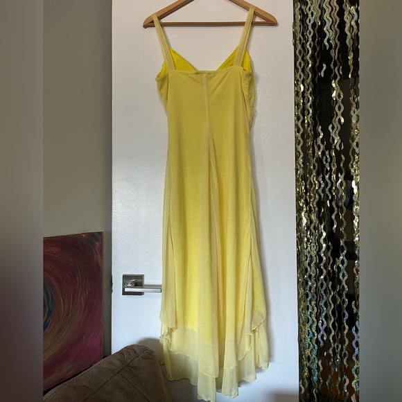 Vintage sparkly yellow chiffon layered princess dress with brand Jessica y2k - Picture 2 of 4